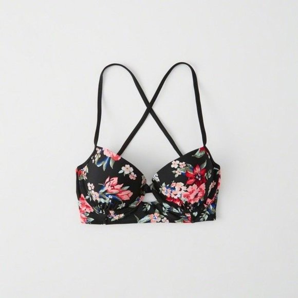 push up plunge bikini top